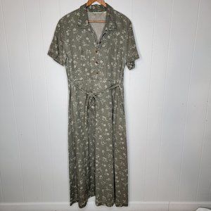 Vintage Eddie Bauer Linen Long - Maxi Dress - Size Large